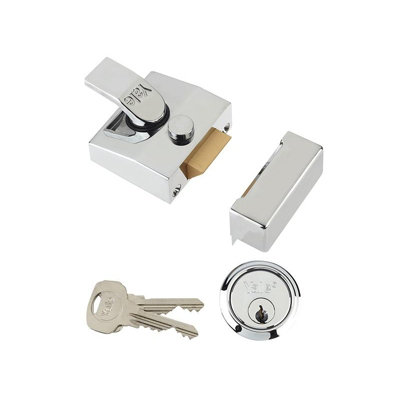 Yale Locks Dark/Grey 85 Series Deadlocking Nightlatch - Brasslux, Chrome Or Metal (Dmg) - Brasslux, Chrome Or Metal (Dmg) - Image 5