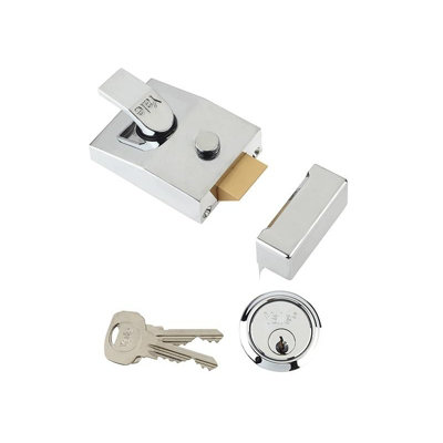 - Yale Locks 89 Series Deadlocking Nightlatch BrluxChrome Or Dark Metal Grey (Dmg) (Chrome Finish 60mm Backset Box)