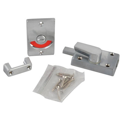 Yale Locks Indicator Bolt For Bathrooms Or W.c Doors Satin Chrome P127 Satin Chrome (One Size) from B&Q