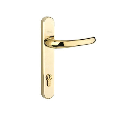 Yale Locks Pvcu Retro Door Handle Pvd Gold (Polished Pvd Gold Finish P-Pvc-Rh-Pgf) from B&Q