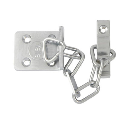  - Yale Locks Ws6 Security Door Chain Multi Colour (Satin Chrome Finish)