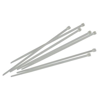 Faithfull Cable Ties White (White 250mm X 4.8mm Pack Of 100) from B&Q