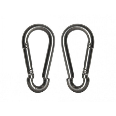 Faithfull Fire Brigade Snap Hook Stainless Steel Stainless Steel 6mm Pack Of 2 from B&Q