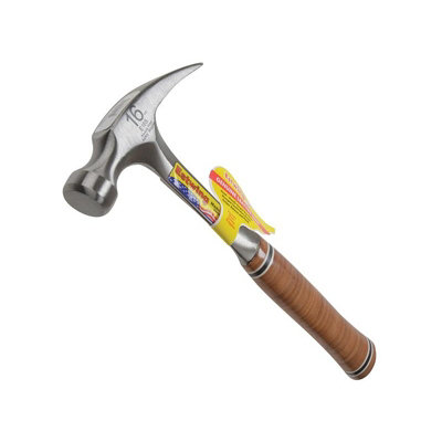 B&Q -  Straight Claw HammerLeather Grip Multi Colour (450G (16Oz))