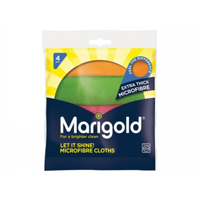 Marigold Let It Shine Microfibre Cloths X 4 Multi Colour (One Size) from B&Q