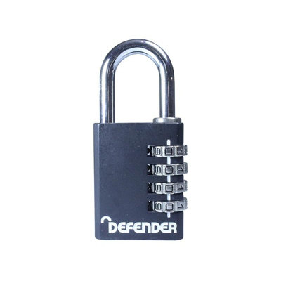 Defender Die-Cast Combination Padlock Multi Colour (40mm) from B&Q