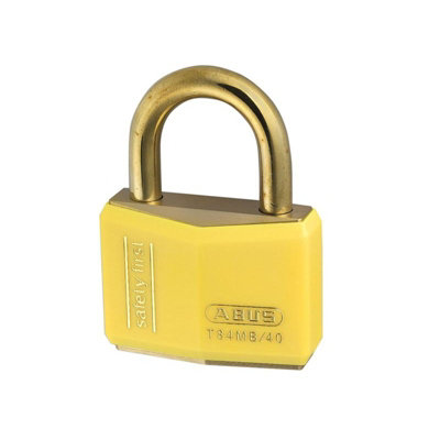 Abus Mechanical T84Mb Series Rustproof Padlock Yellow (40mm Yellow Keyed Alike 8402)