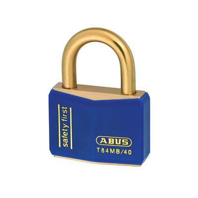 Abus Mechanical T84Mb Series Rustproof Padlock Blue (40mm Blue Keyed Alike 8406)