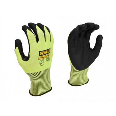  - Dewalt Power Tools Hi-Vis Cut D Grip GlovesL (Size 9)