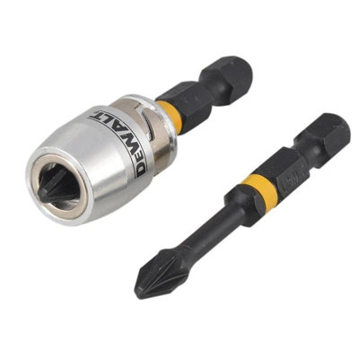 - Dewalt Power Tools Impact Torsion & Magnetic Screwlock Sleeve Sets Multi Colour (2 X Pz2 50mm)
