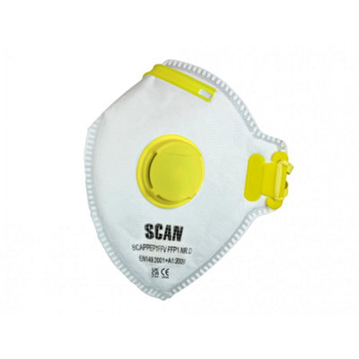 B&Q Scan Fold Flat Valved Disposable Masks Ffp1 Multi Colour (Pack Of 3)