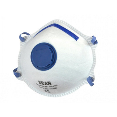  - Scan Moulded Valved Disposable Mask Multi Colour (Pack Of 3)
