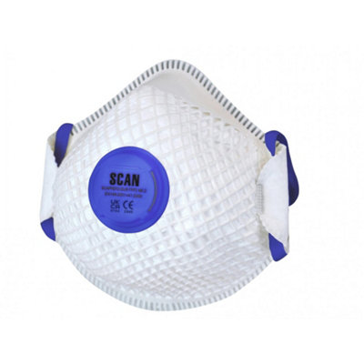 B&Q Scan Moulded Duranet Disposable Mask Ffp2 (Pack Of 2) Multi Colour (One Size)