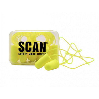 Scan Unisex Multicolor Foam Earplugs & Cord (6 Pairs) - Image 4