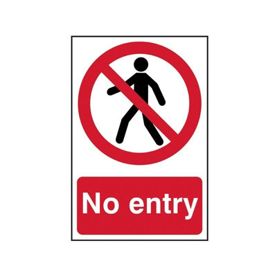  - Scan Sign: No Entry Multi Colour (200 X 300mm)