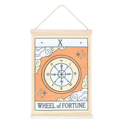 Something Different The Wheel Of Fortune Vintage Tarot Wall Hanger Brown/white (One Size) from B&Q