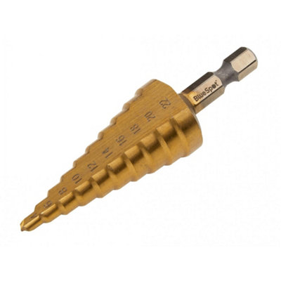 Bluespot Tools Hss 1/4In Hex Shank Step Drill 4-22mm Multi Colour (One Size) from B&Q
