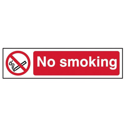  - Scan Sign: No Smoking Multi Colour (200 X 50mm)