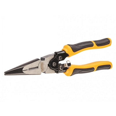 B&Q Dewalt Hand Tools Compound Action Long Nose Pliers 190Mm Multi Colour (One Size)