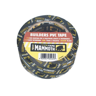 B&Q Everbuild Sika Builders Pvc Tape B (75Mm X 33M) Black