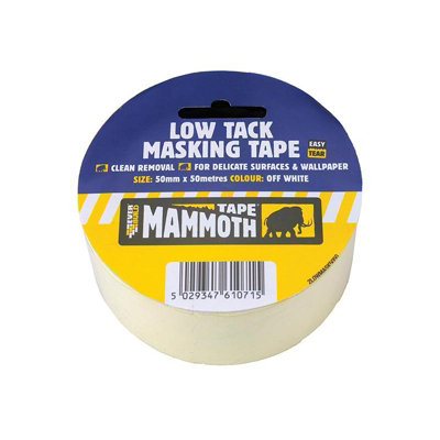 Everbuild Sika Low Tack Masking Tape Multi Colour (50mm X 25M) from B&Q