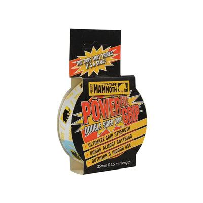 B&Q Everbuild Sika Powerful Grip Double-Sided Tape Multi Colour (25Mm X 2.5M) 2.5M