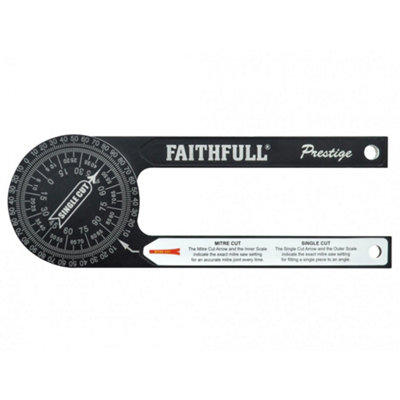 Faithfull Prestige Mitre Saw Protractor Black Aluminium Multi Colour (One Size) from B&Q