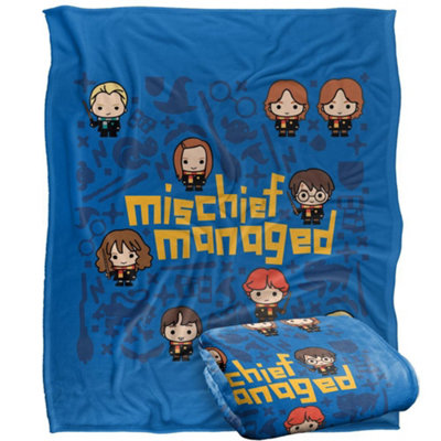 Harry Potter Mischief Managed Chibi Blanket Multicoloured (One Size) from B&Q