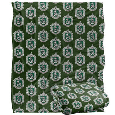 Harry Potter Slytherin Repeat Print Blanket Multicoloured (One Size) from B&Q