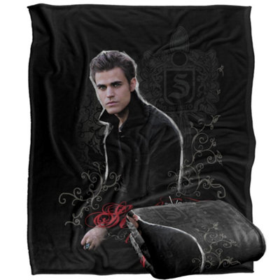 Vampire Diaries Portrait Stefan Blanket Multicoloured (One Size) from B&Q