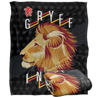 Harry Potter Gryffindor Lion Blanket Multicoloured (One Size) from B&Q