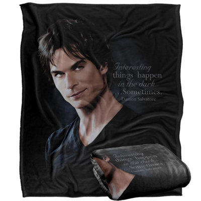 Vampire Diaries Interesting Things Damon Blanket Multicoloured (One Size) from B&Q