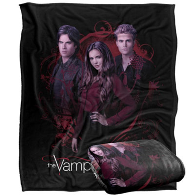 Vampire Diaries DamonStefanElena Blanket Multicoloured (One Size) from B&Q