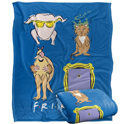 Friends Icons Blanket Multicoloured (One Size) from B&Q