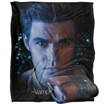 Vampire Diaries Headshot Stefan Blanket Multicoloured (One Size) from B&Q