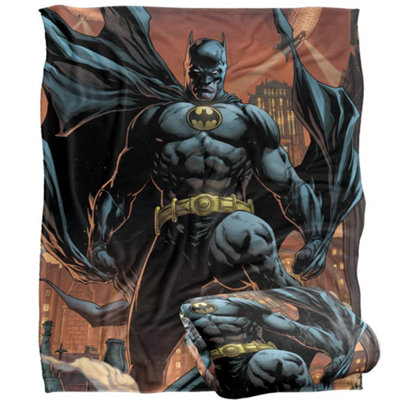 DC comics Batman Fabok Comic Cover Blanket Multicoloured (One Size) from B&Q