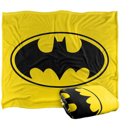 DC comics Batman Contrast Logo Blanket Multicoloured (One Size) from B&Q