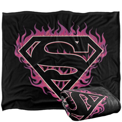 DC comics Superman Flame Logo Blanket Multicoloured (One Size) from B&Q