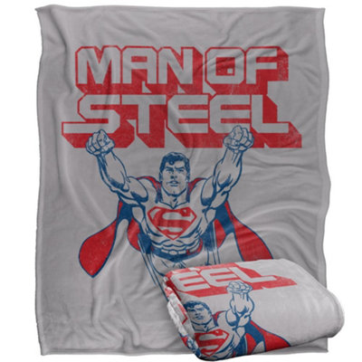 B&Q -  Superman Man Of Steel Blanket Multicoloured (One Size)
