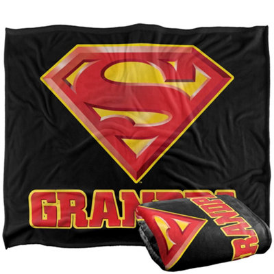 DC comics Superman Grandpa Logo Blanket Multicoloured (One Size) from B&Q