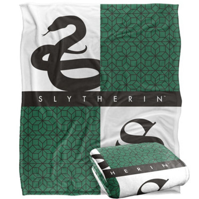 Harry Potter Slytherin Squares Blanket Multicoloured (One Size) from B&Q