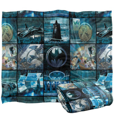 DC comics Batman Batcave Montage Blanket Multicoloured (One Size) from B&Q