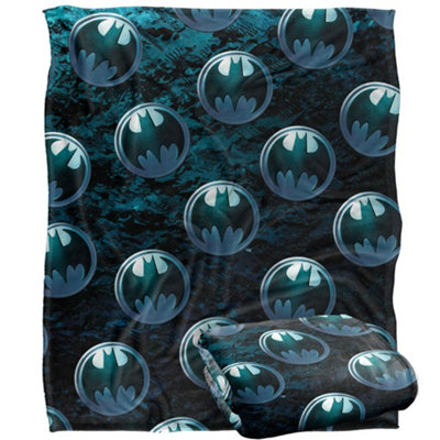 DC comics Batman Repeat Logo Blanket Multicoloured (One Size) from B&Q