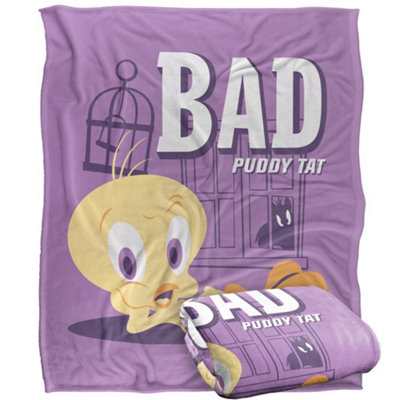 Looney Tunes Bad Puddy Tat Tweety Blanket Multicoloured (One Size) from B&Q