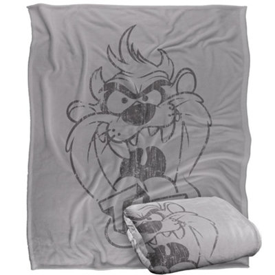Looney Tunes Faded Taz Blanket Multicoloured (One Size) from B&Q