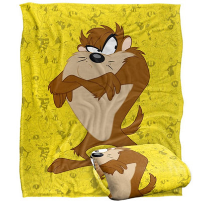 Looney Tunes Character Collage Taz Blanket Multicoloured (One Size) from B&Q