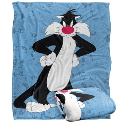 Looney Tunes Character Collage Sylvester Blanket Multicoloured (One Size) from B&Q