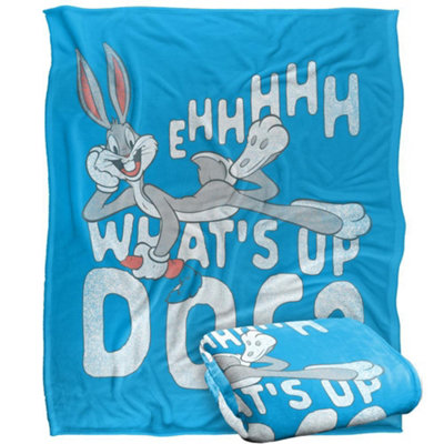 Looney Tunes Whats Up Doc Bugs Bunny Blanket Multicoloured (One Size) from B&Q