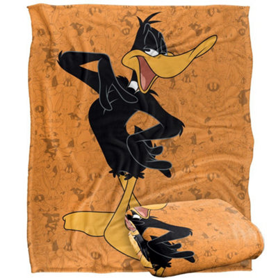 Looney Tunes Character Collage Daffy Blanket Multicoloured (One Size) from B&Q
