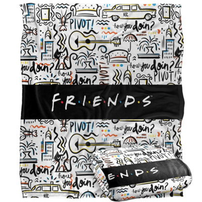 Friends Logo Blanket Multicoloured (One Size) from B&Q